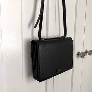 Pixie Mood Black leather crossbody bag